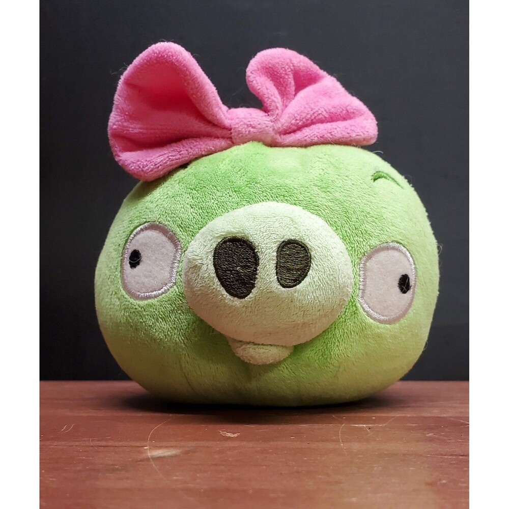 Angry Birds Green Girl Pig Pink Bow